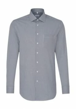 Besorgen 🥰 Seidensticker Businesshemd, Kent-Kragen, Kariert, Für Herren 19 19 DUNKELBLAU 👏