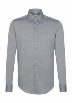 Schlussverkauf 🌟 Seidensticker Businesshemd, Slim Fit, Sportmanschette, Für Herren Grau ⭐