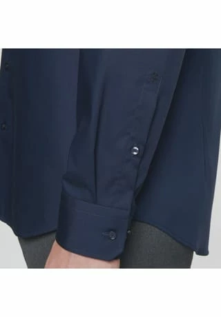 Aktion 🤩 Seidensticker Businesshemd, Slim-Fit, Kent-Kragen, Für Herren Dunkelblau ⭐ – Bild 3