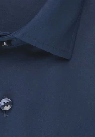 Aktion 🤩 Seidensticker Businesshemd, Slim-Fit, Kent-Kragen, Für Herren Dunkelblau ⭐ – Bild 4