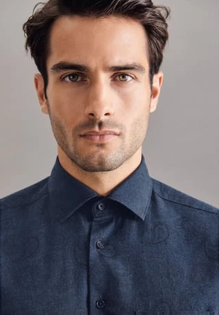 Aktion 🛒 Seidensticker Casual Hemd Schwarze Rose Dunkelblau 🎉 – Bild 3