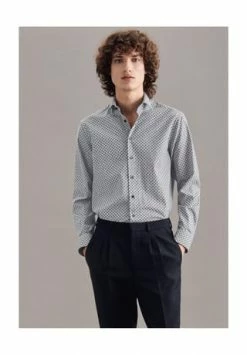 Budget ???? Seidensticker Casual Hemd Schwarze Rose Grau ⌛