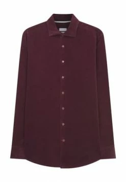 Brandneu 🎁 Seidensticker Freizeithemd, Cord, Langarm, Uni, Für Herren Dark Red ❤️