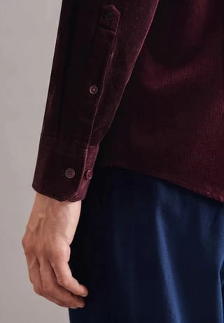 Freizeithemd, Cord, Langarm, uni, für Herren Brandneu ???? Seidensticker Freizeithemd, Cord, Langarm, Uni, Für Herren Dark Red ❤️ -NIKE store unnamed file 1552