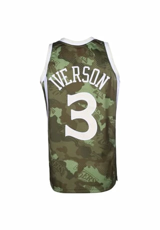 Aktion ⭐ Mitchell & Ness NBA Philadelphia 76ers Swingman Allen Iverson Trikot Herren Grün/ Weiß ⌛ – Bild 3