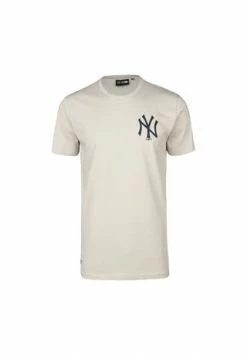 Am billigsten 😉 New Era MLB New York Yankees Leauge Essential T-Shirt Herren Creme/ Dunkelblau 🧨