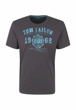 Angebote ⭐ TOM TAILOR T-Shirt, Logo-Print, Für Herren Grau 😀