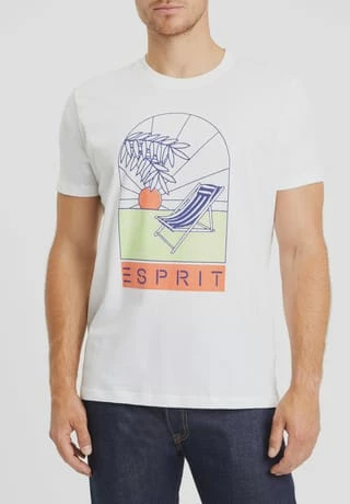 T-Shirt, Rundhals, Logo-Print, für Herren Angebote ???? ESPRIT T-Shirt, Rundhals, Logo-Print, Für Herren E100 WHITE ???? -NIKE store unnamed file 435