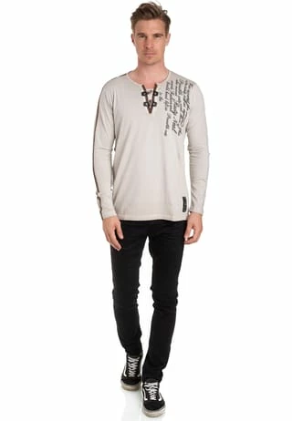 Langarmshirt in ausgefallenem Design Schlussverkauf ✨ RUSTY NEAL Langarmshirt In Ausgefallenem Design Beige ???? -NIKE store unnamed file 588
