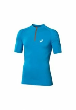 Rabatt ???? Asics T-Shirt IM 1/2 Zip Top 8070 ATLANTIC Blau ????