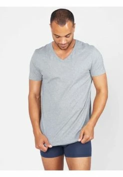 Am billigsten ???? Erlich Herren T-Shirt Mit V-Neck Hugo Hellgrau-Melange ✔️ -NIKE store unnamed file 608