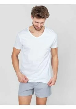 Billig ???? Erlich Herren T-Shirt Mit V-Neck Hugo Weiß ???? -NIKE store unnamed file 626