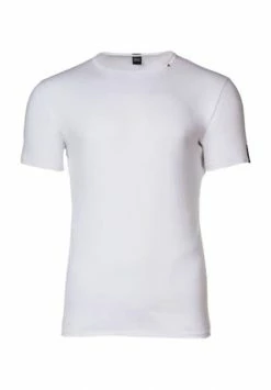 Schlussverkauf ✨ REPLAY T-Shirt, Uni, Ärmel-Print, Uni, Für Herren 001 WHITE 🛒