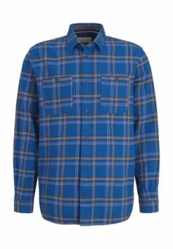 Besorgen 🔥 TOM TAILOR Freizeithemd, Baumwolle, Kent-Kragen, Atmungsaktiv, Für Herren 30741 HOCKEY BLUE 🎁