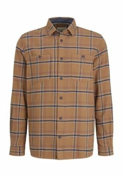 Besorgen 👍 TOM TAILOR Freizeithemd, Baumwolle, Kent-Kragen, Atmungsaktiv, Für Herren 30739 OTTER BROWN 😍