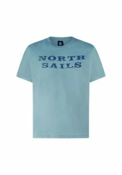 Rabatt 💯 NORTH SAILS® T-Shirt T-shirt With Lettering Mineral Blue 🎉